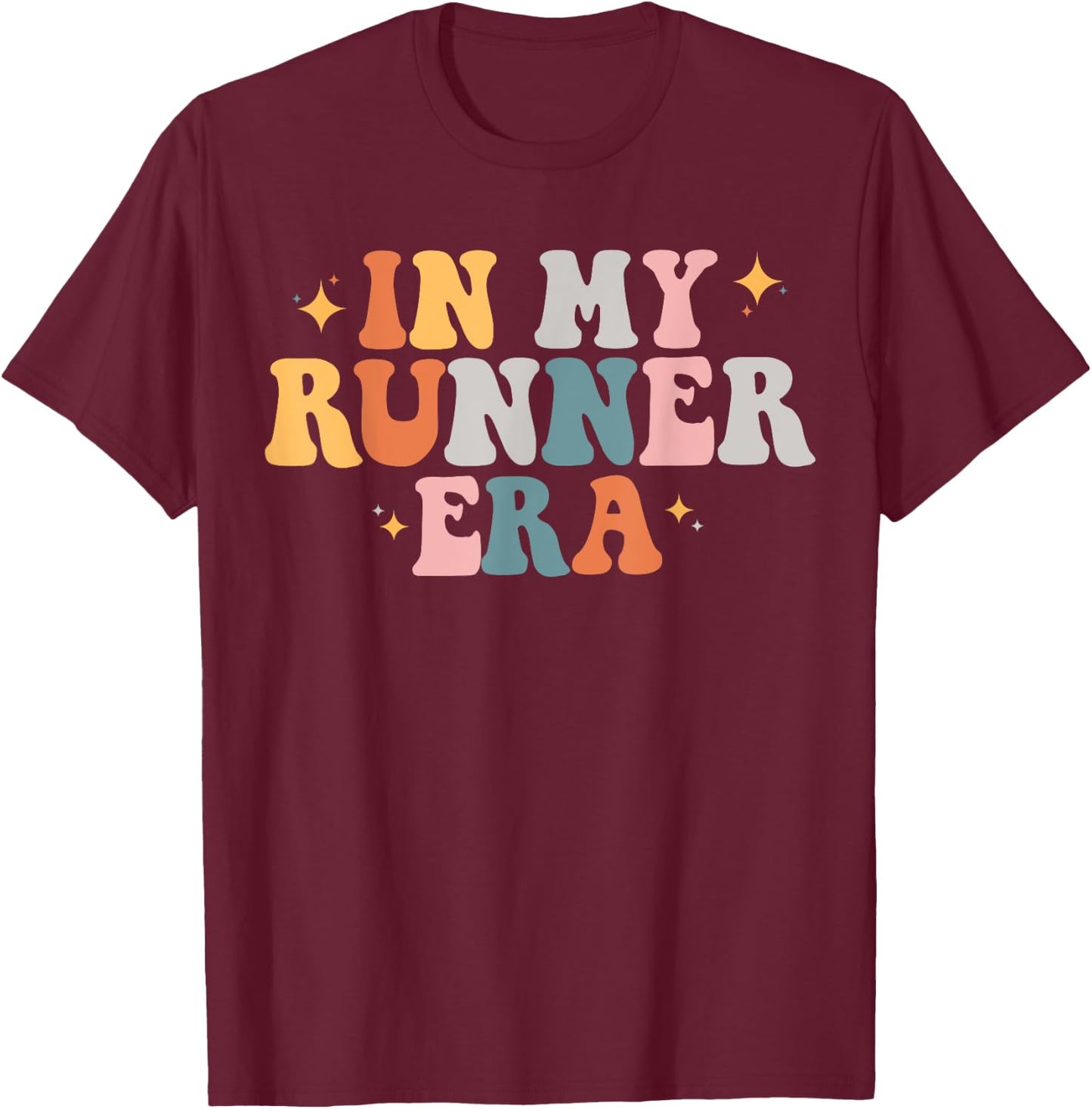 In My Runner Era Funny Running Marathon Fitness Running Mom T-Shirt - T-Shirt | Maroon