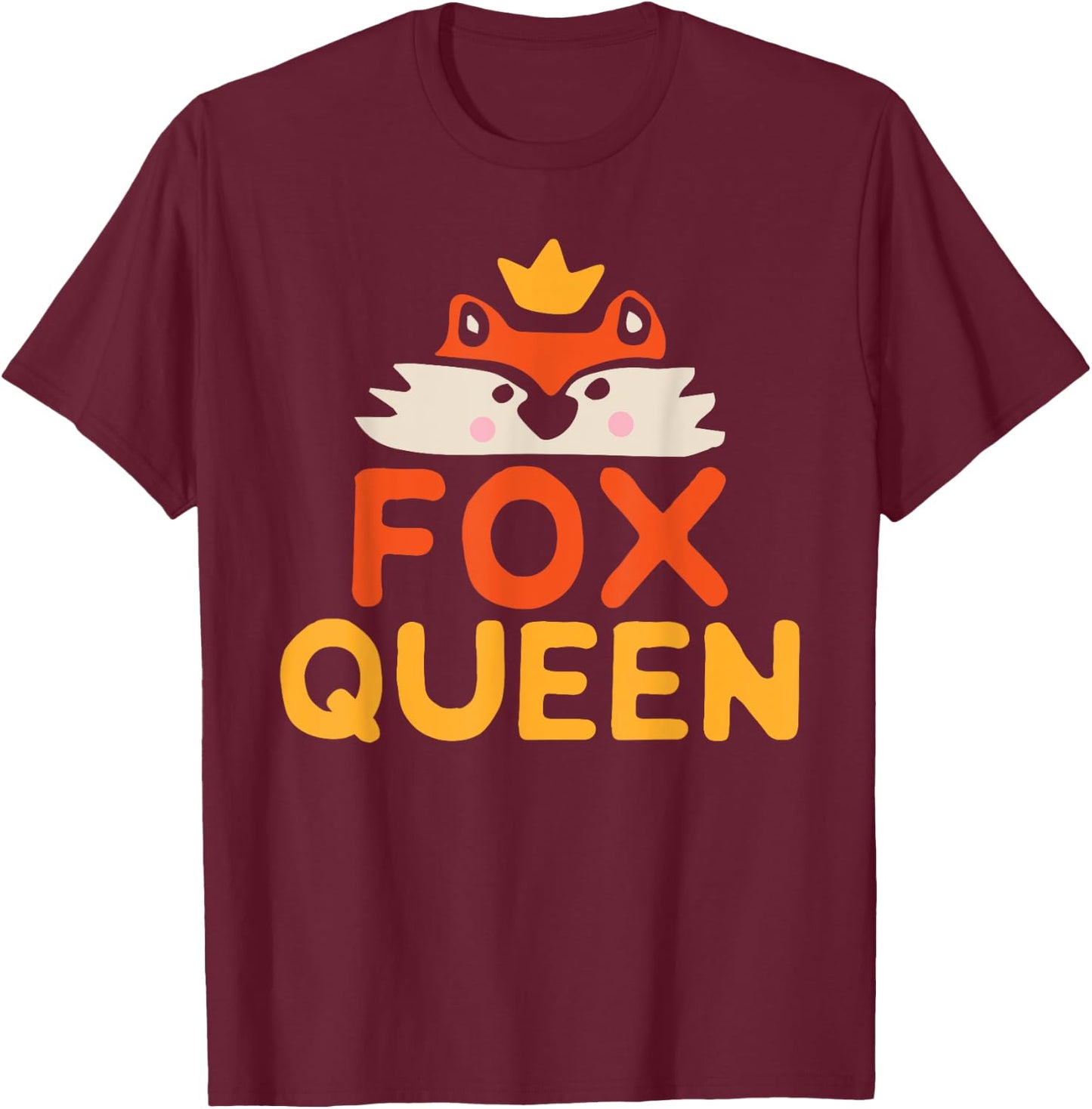 Fox Queen T-Shirt - T-Shirt | Maroon