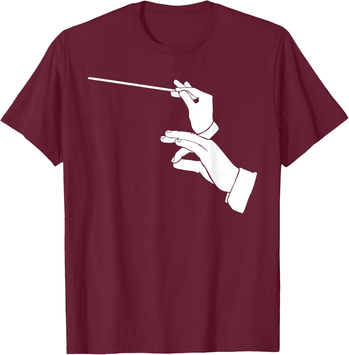 Conductor Clock Music Orchestra T-Shirt - T-Shirt | Maroon