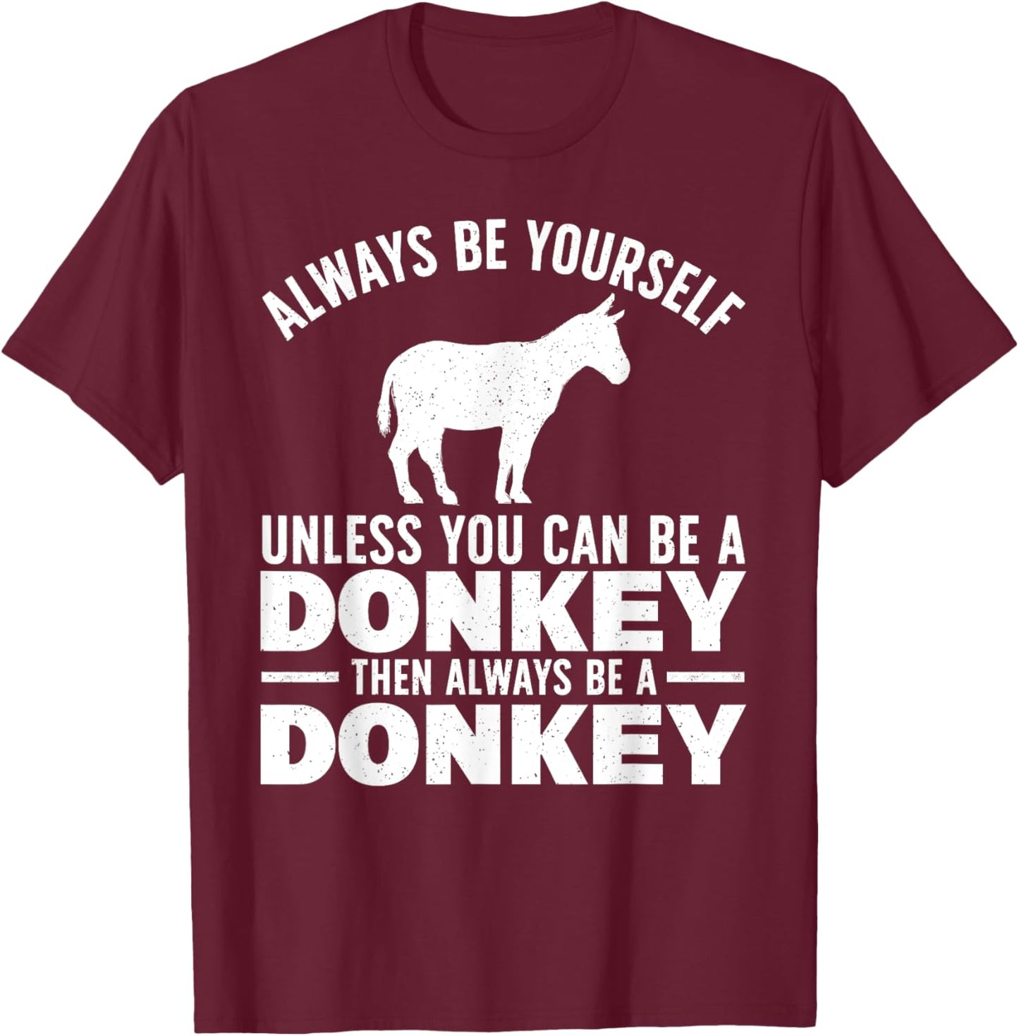 Cool Donkey Women Zoo Mule Horse Farm Animal Lover T-Shirt - T-Shirt | Maroon