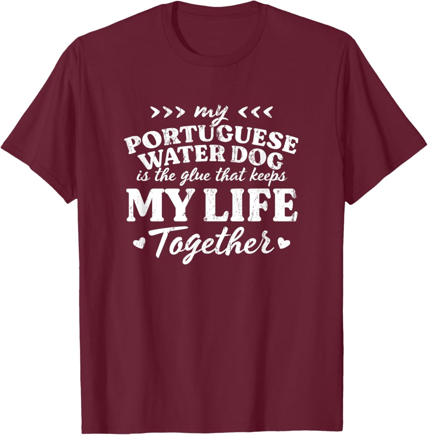 Portuguese Water Dog Keeps My Life Together Dog Mom Portie Women T-Shirt - T-Shirt | Maroon