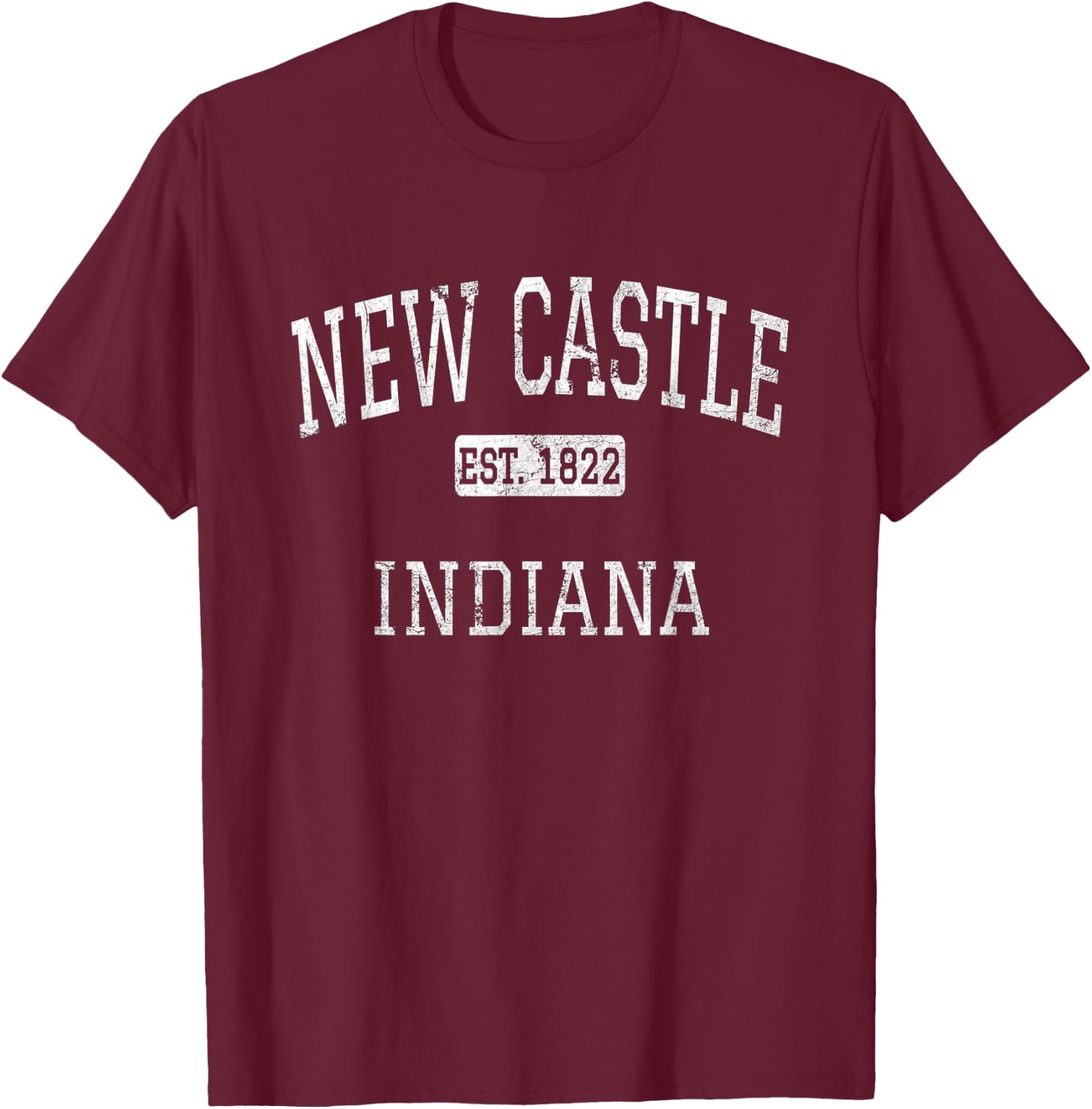 New Castle Indiana IN Vintage T-Shirt - T-Shirt | Maroon