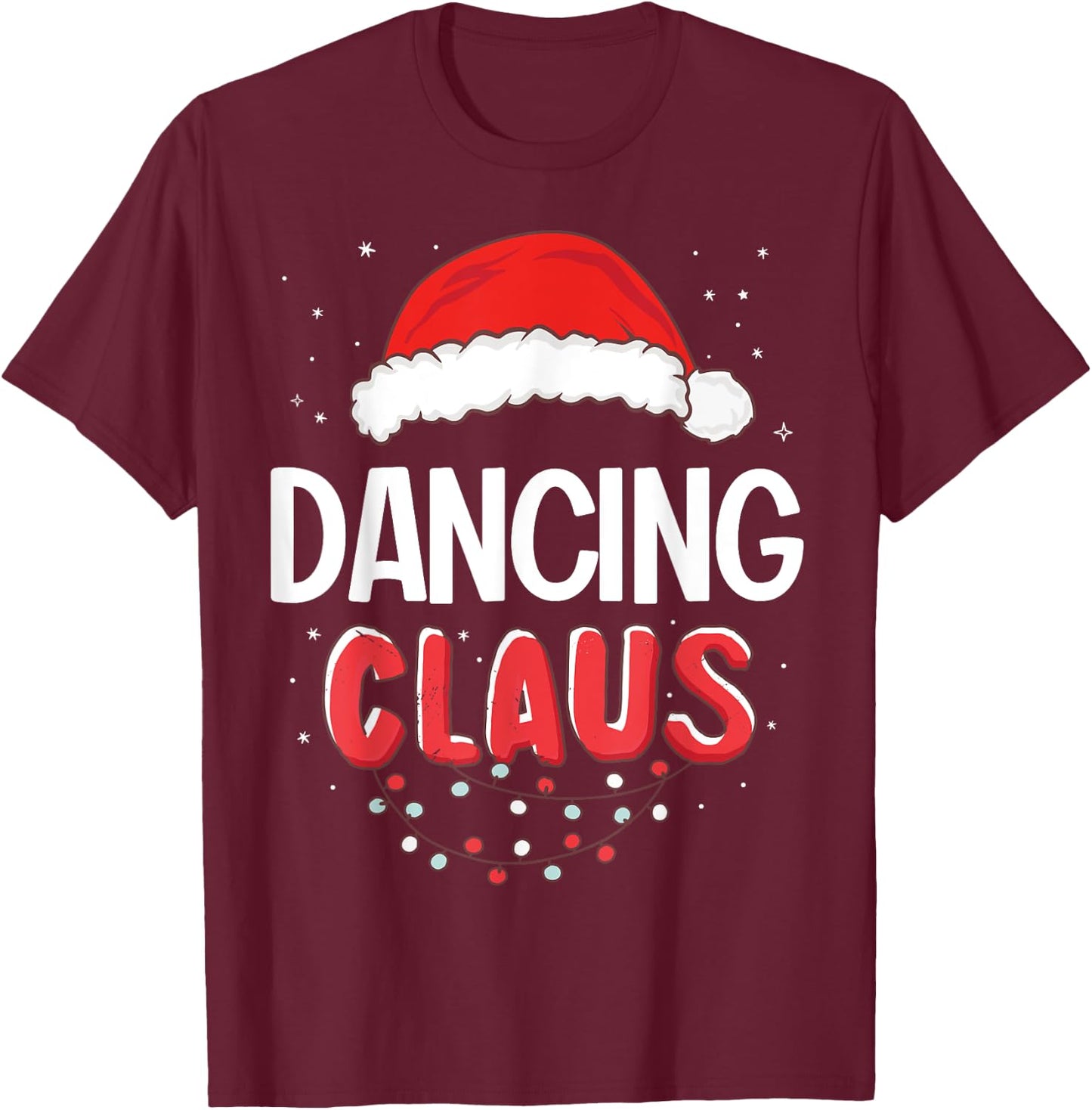 Dancing Santa Claus Christmas Matching Costume T-Shirt - T-Shirt | Maroon