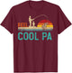 Reel Cool Pa Vintage Retro Fishing Father's Day T-Shirt - T-Shirt | Maroon