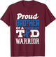 Diabetes Proud Brother Of A T1D Warrior Support Month T-Shirt - T-Shirt | Maroon