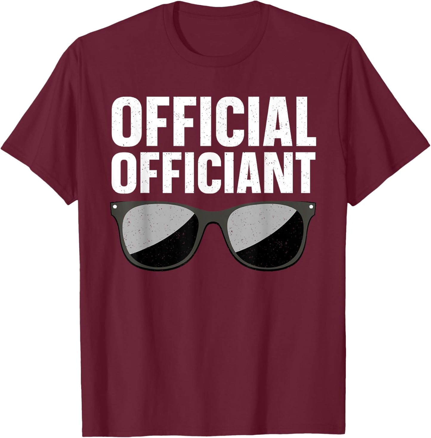 Funny Official Officiant Art Women Wedding Officiant T-Shirt - T-Shirt | Maroon