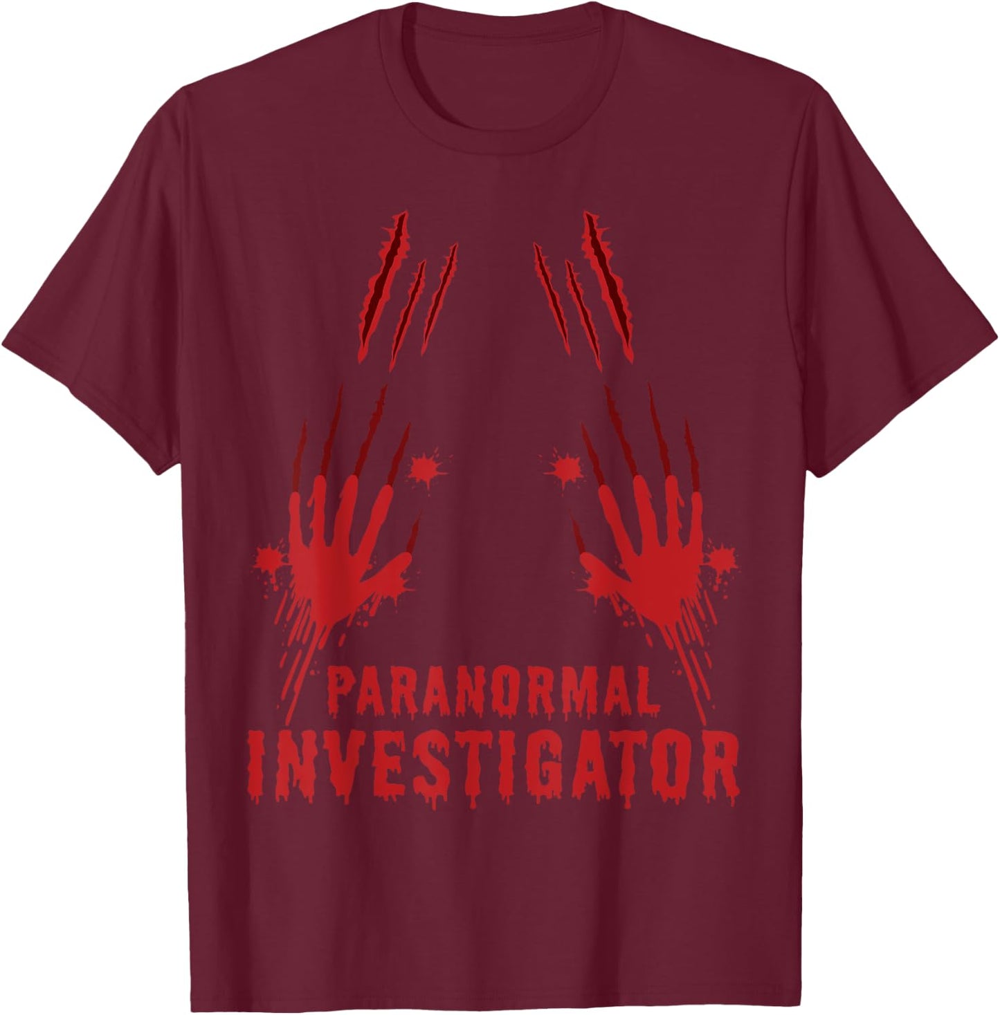 Ghost Hunting Paranormal Investigator T-Shirt - T-Shirt | Maroon