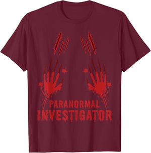 Ghost Hunting Paranormal Investigator T-Shirt - T-Shirt | Maroon