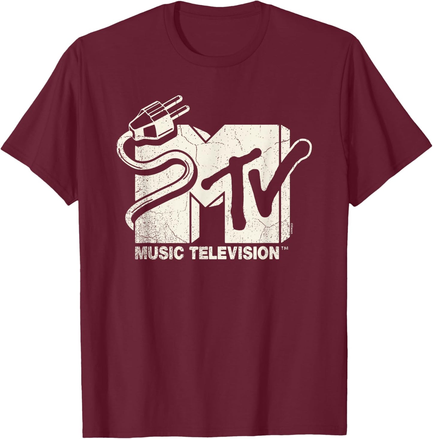 MTV Unplugged - Unplugged MTV Logo 2 T-Shirt - T-Shirt | Maroon
