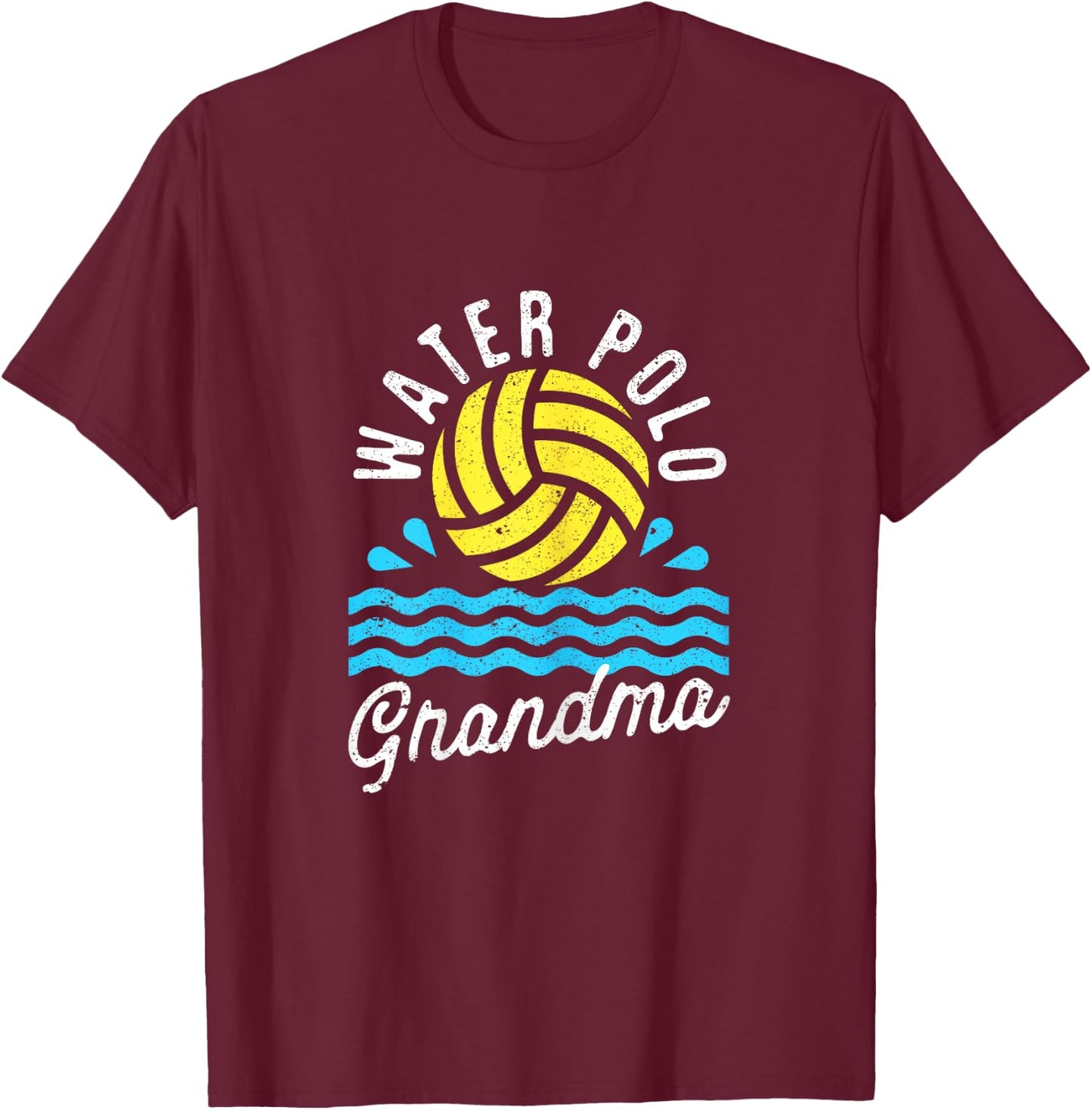 Water Polo Grandma Love Game Day Championship Team Lover T-Shirt - T-Shirt | Maroon