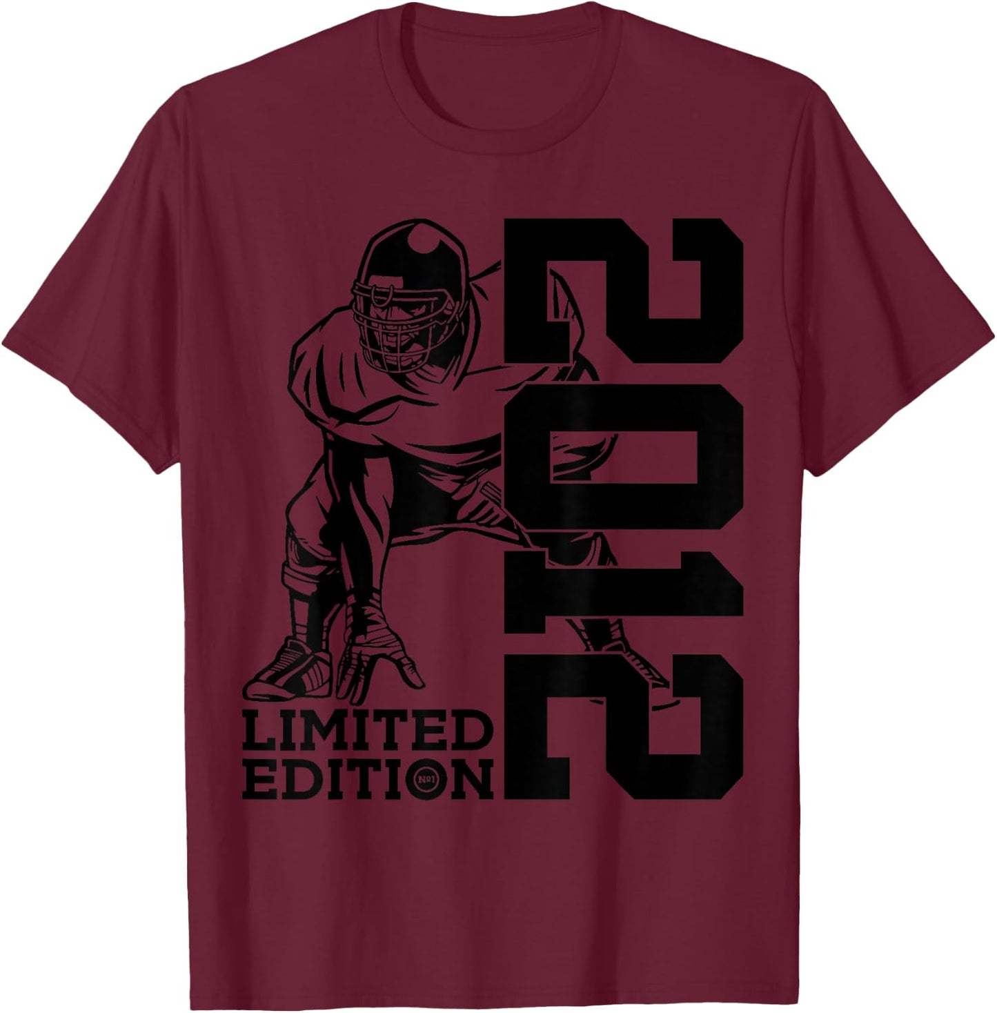 14th BIRTHDAY FOOTBALL LIMITED EDITION 2012 T-Shirt - T-Shirt | Maroon
