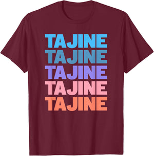 Funny Modern Repeated Tajine Tagine Maghreb Chef T-Shirt - T-Shirt | Maroon