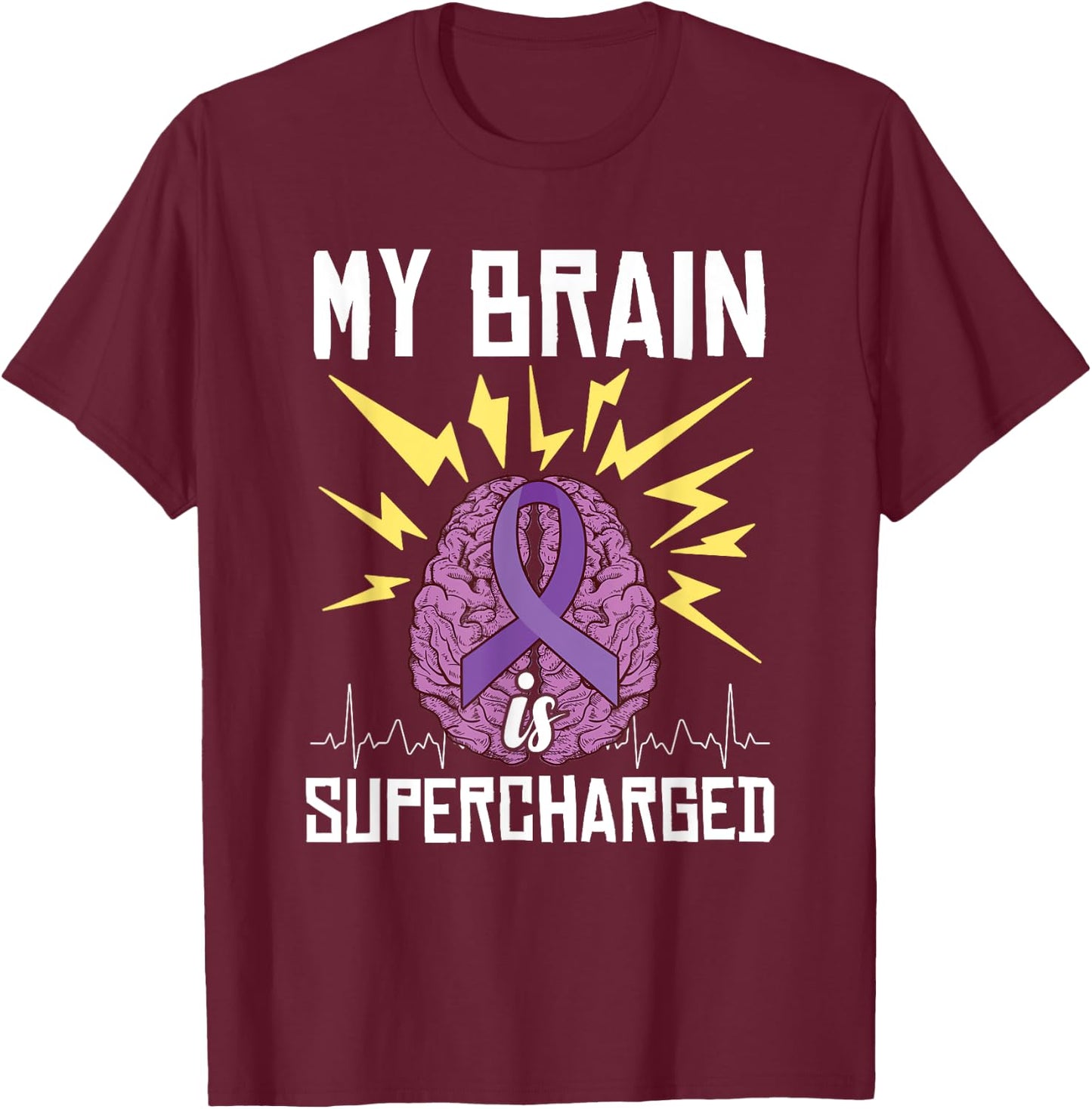 Epilepsy Awareness Men T-Shirt - T-Shirt | Maroon