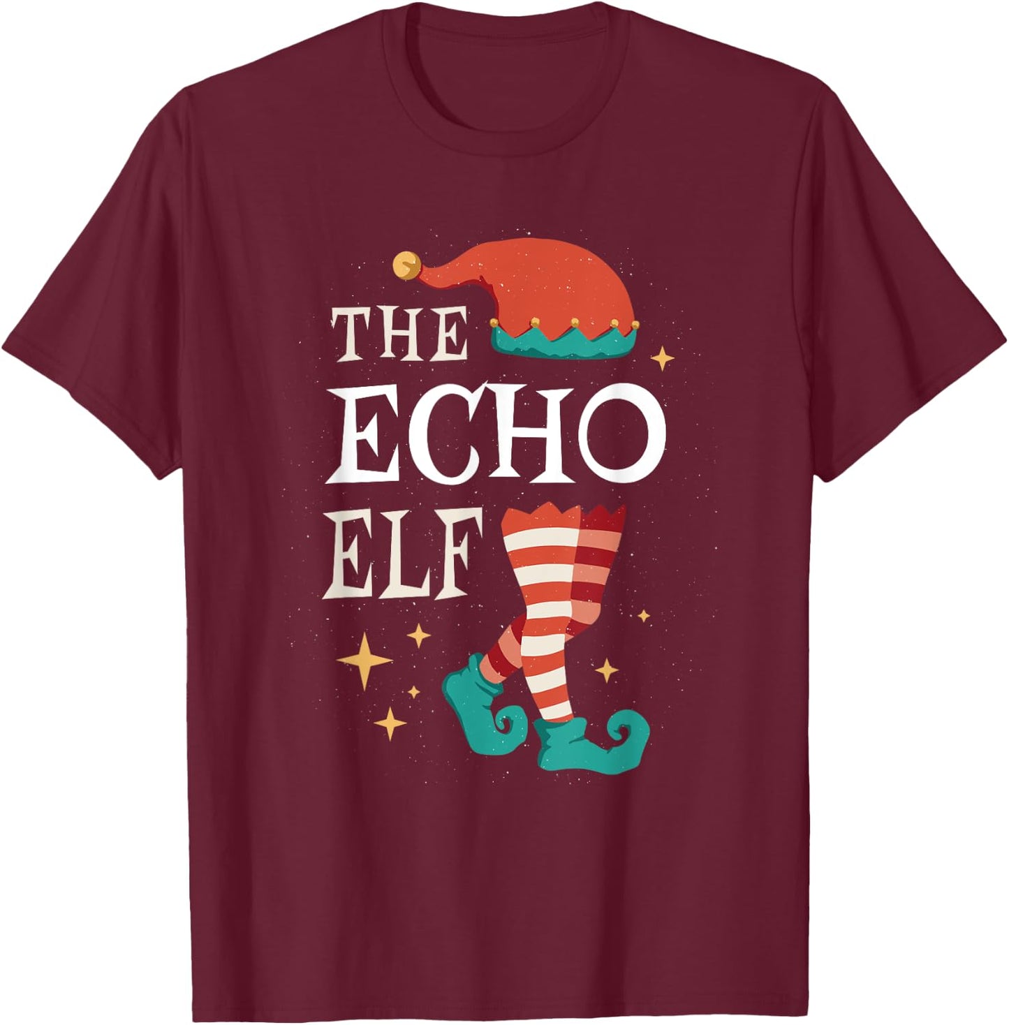 The Echo Elf Family Matching Group Christmas Funny Gifts T-Shirt - T-Shirt | Maroon
