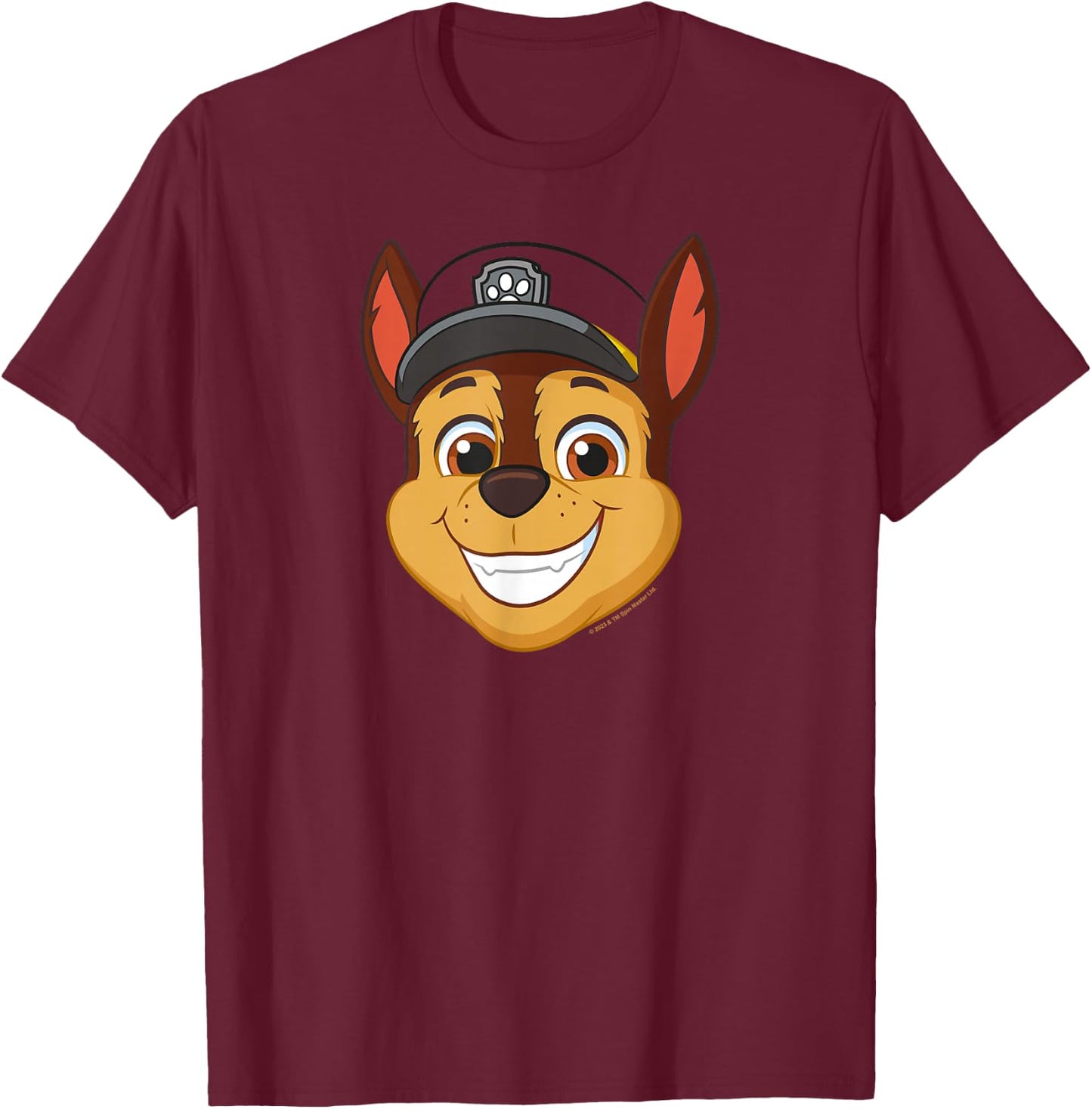 PAW Patrol Chase Grin T-Shirt - T-Shirt | Maroon