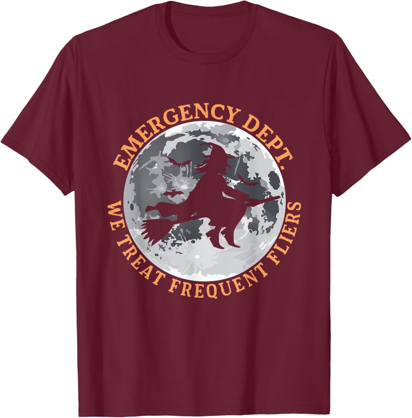ER Nurse Halloween Emergency Room Dept Nurse Tech ED Rn Fall T-Shirt - T-Shirt | Maroon