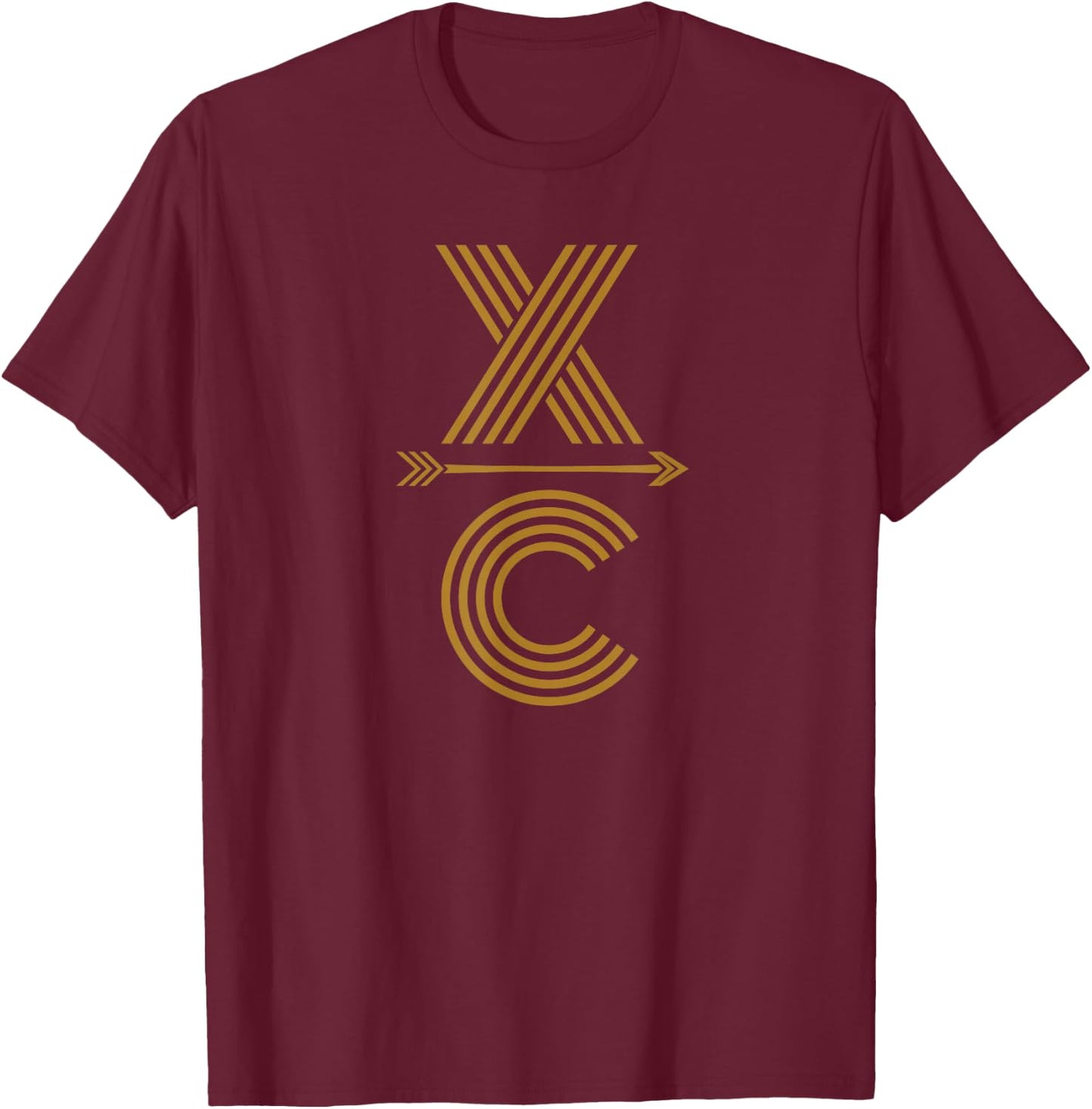 CX - A Cross Country Running Design T-Shirt - T-Shirt | Maroon