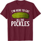 Cool Pickle Art Women Kids Pickled Cucumber Lovers T-Shirt - T-Shirt | Maroon