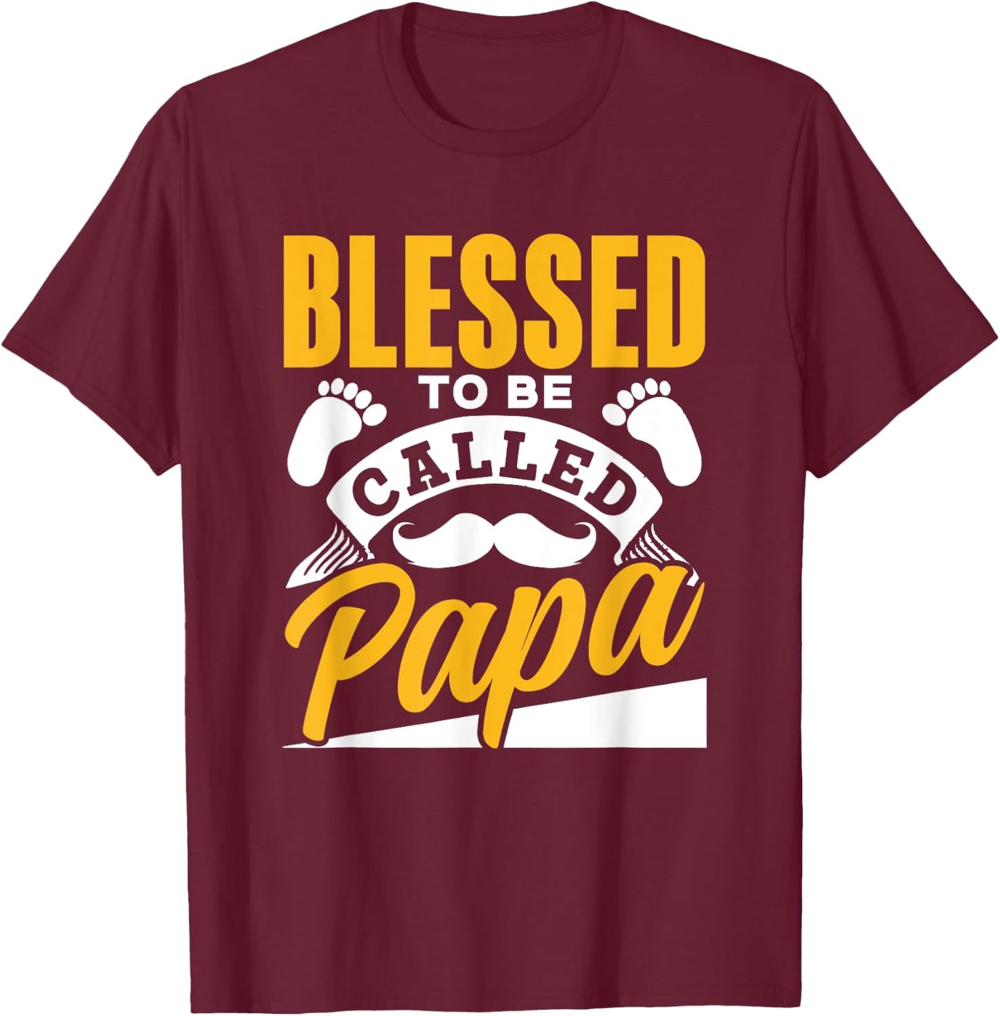 Blessed To Be Called Papa Dad Father's Day Father Daddy T-Shirt - T-Shirt | Maroon