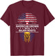 American Grown Bajan Roots Barbados T-Shirt - T-Shirt | Maroon