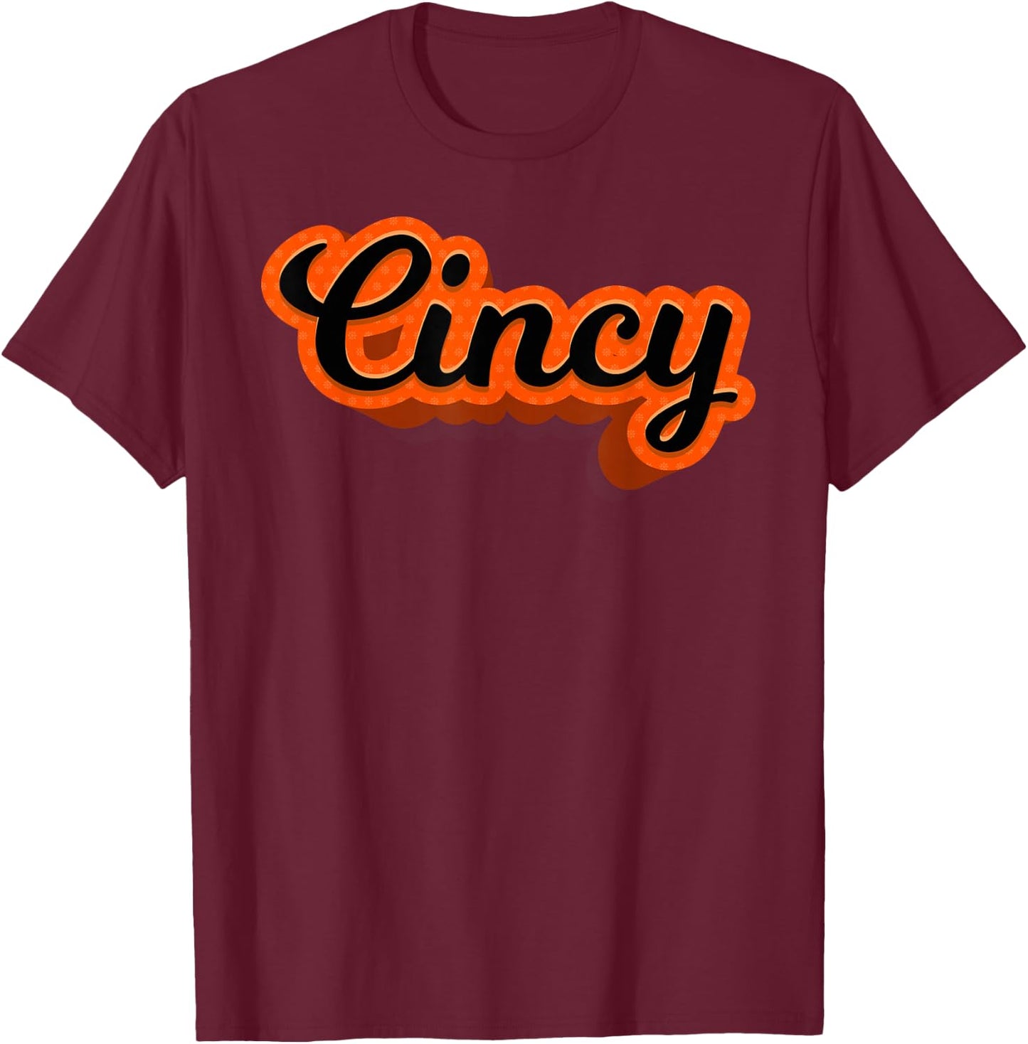 Cincy Orange and Black T-Shirt - T-Shirt | Maroon