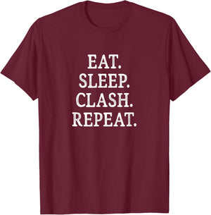 Eat Sleep Clash Repeat - Vintage Style T-Shirt - T-Shirt | Maroon