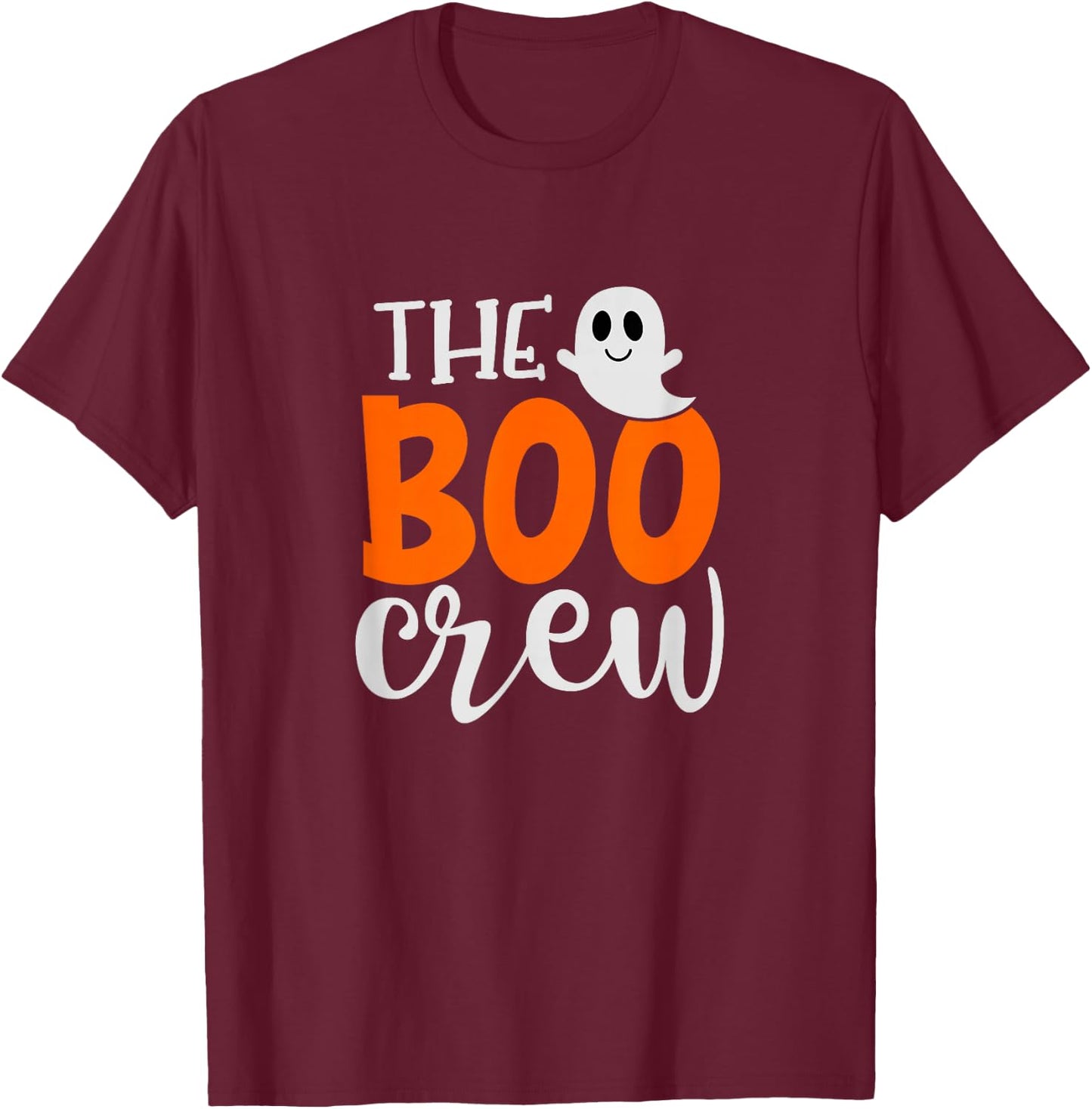The Boo Crew, Halloween Ghost Costume, Halloween Fun Gift T-Shirt - T-Shirt | Maroon
