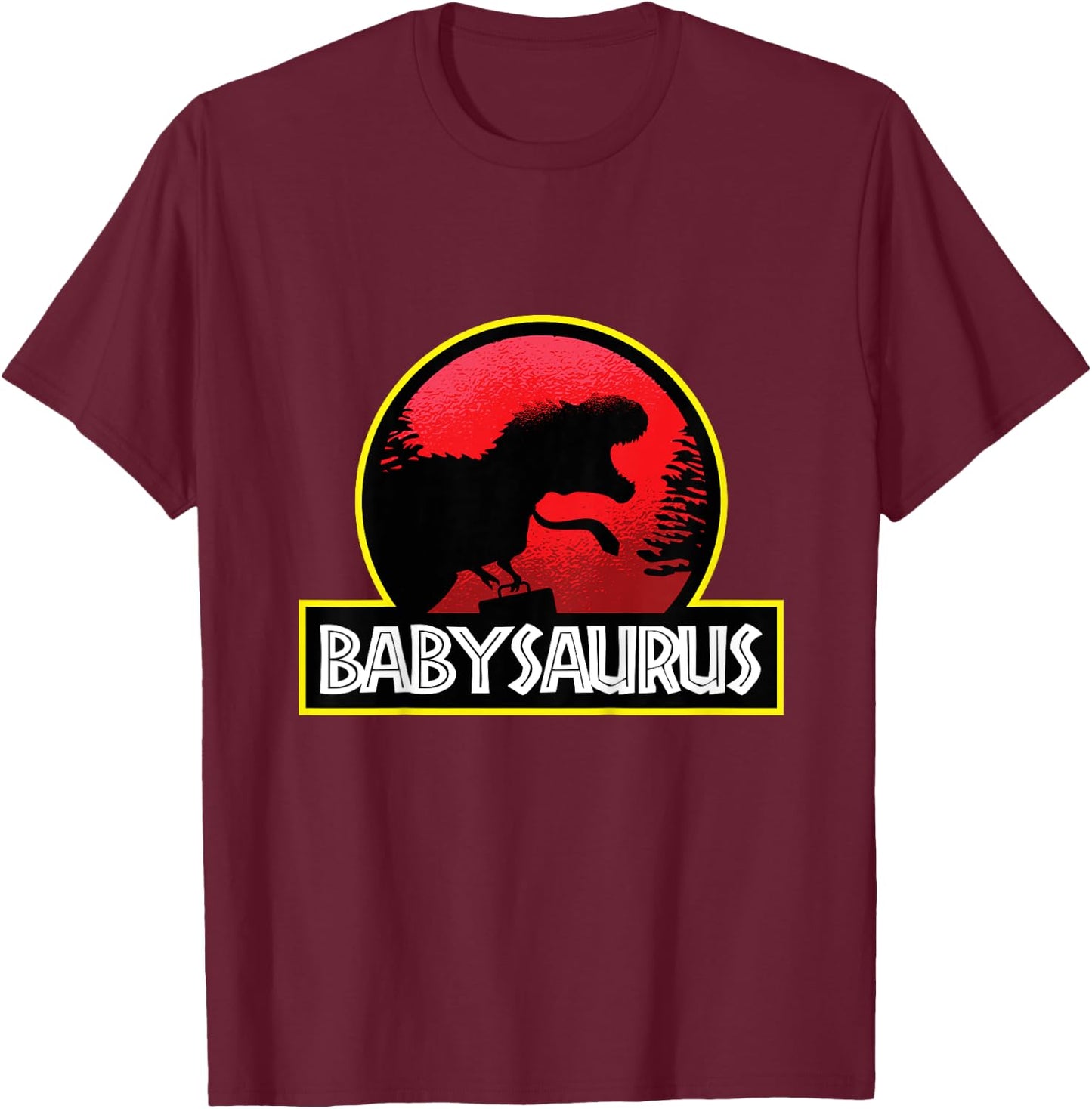 Kids Babysaurus Mothers Day Funny Dinosaur Toddler Boys T-Shirt - T-Shirt | Maroon