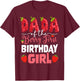 Dada of The Berry First Birthday of Girl Strawberry Dad T-Shirt - T-Shirt | Maroon
