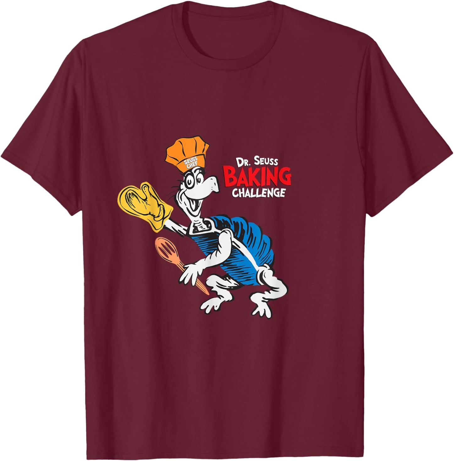 Dr. Seuss Baking Challenge Yertle The Turtle T-Shirt - T-Shirt | Maroon