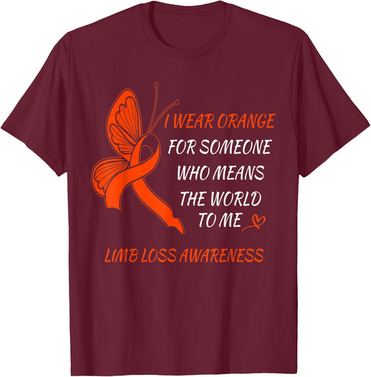 Limb Loss Awareness Month Limb difference Awareness T-Shirt - T-Shirt | Maroon