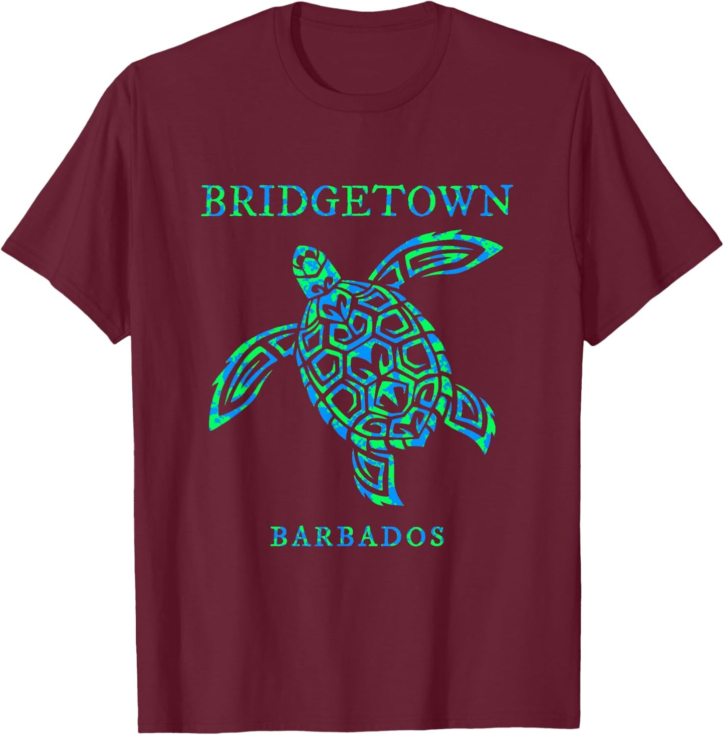 Bridgetown Barbados Sea Turtle Boys Girls Toddler Souvenir T-Shirt - T-Shirt | Maroon