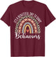It's Beautiful Day To Shape Behaviors ABA Therapist Rainbow T-Shirt - T-Shirt | Maroon
