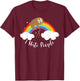 Cute Sloth - I Hate People T-Shirt - T-Shirt | Maroon