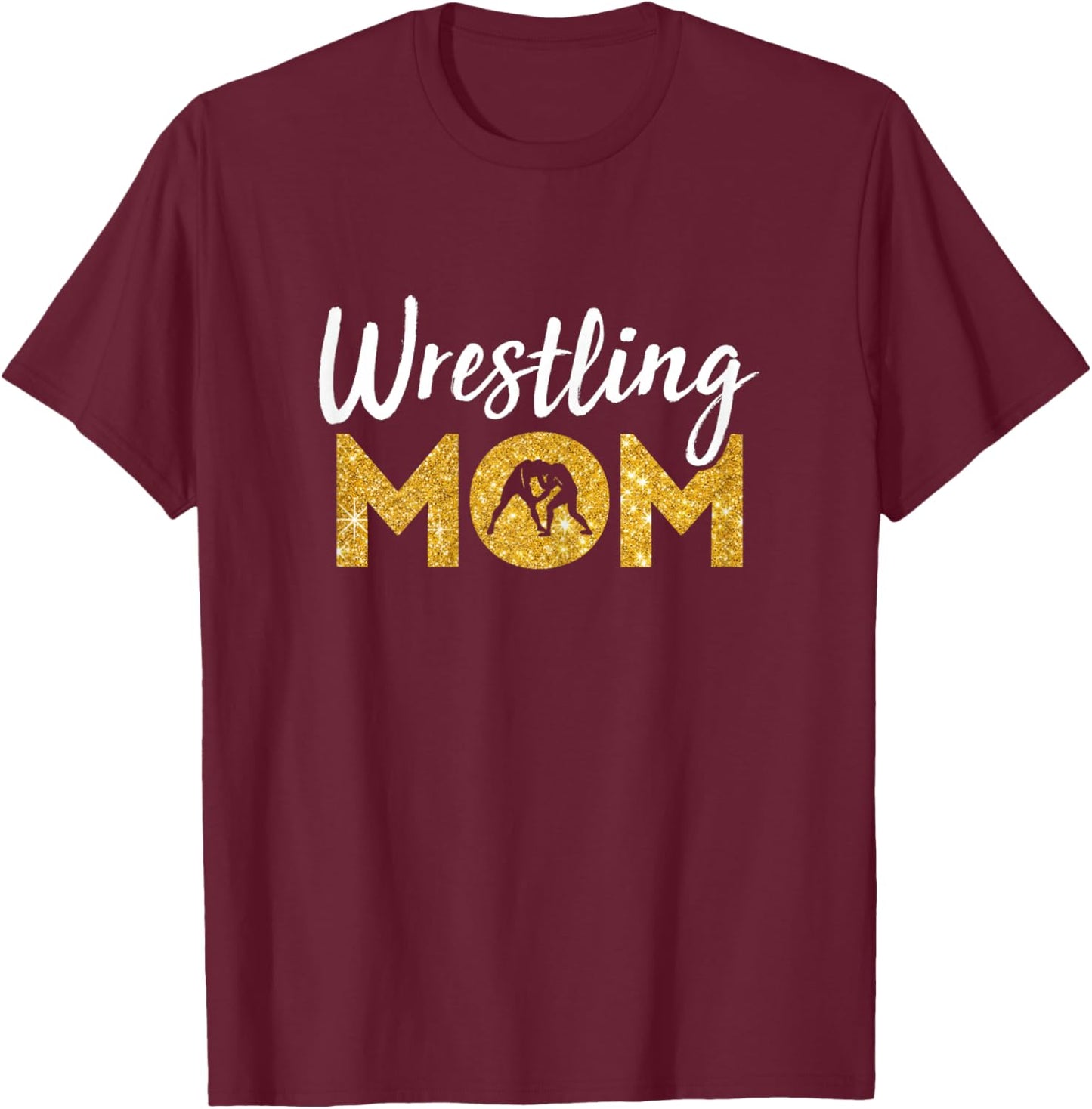 Wrestling Mom Presents Funny Wrestler Mom T-Shirt - T-Shirt | Maroon