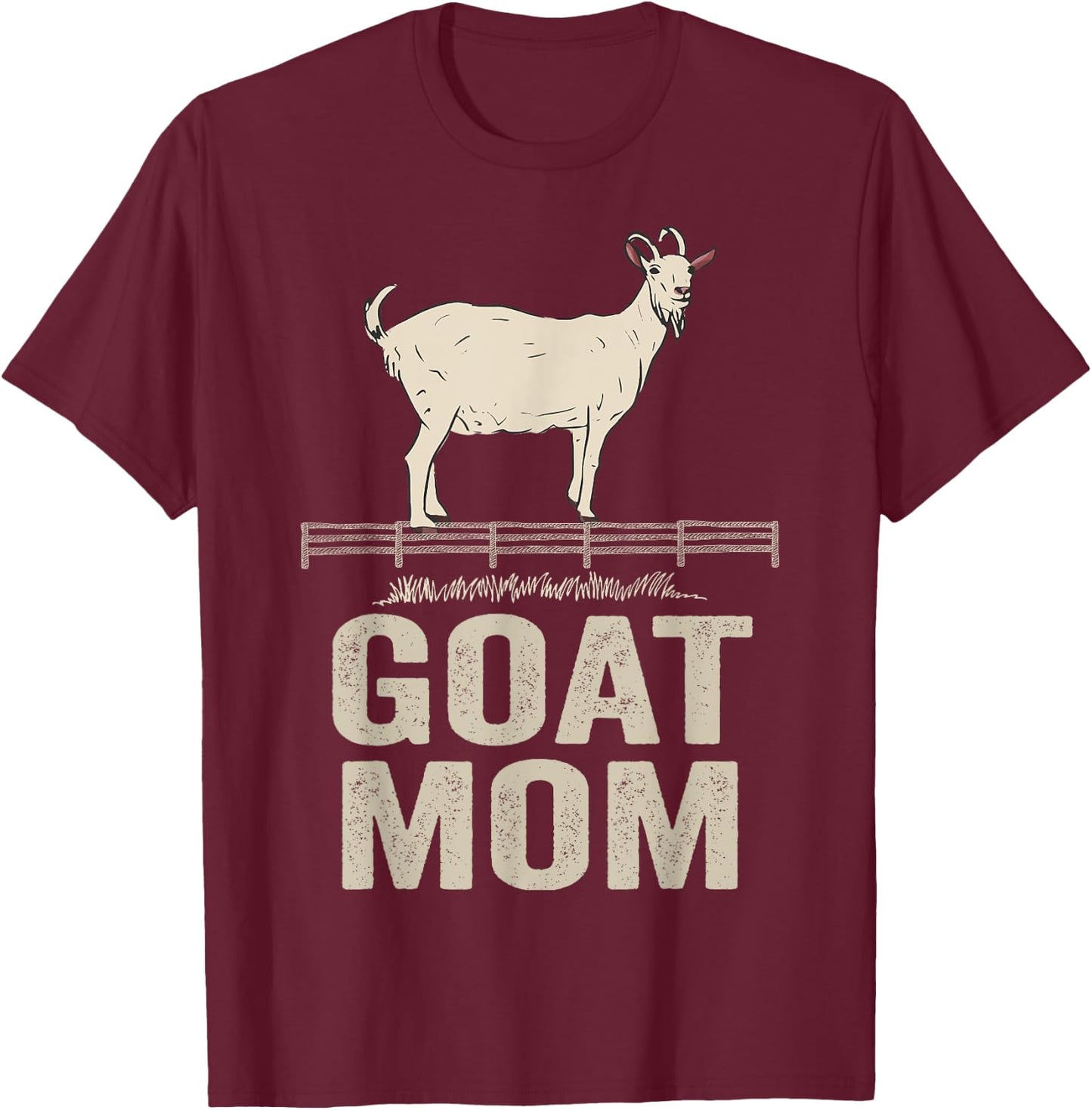 Funny Goat Mom I Love My Goat Retro Vintage Goat Lover Gift T-Shirt - T-Shirt | Maroon