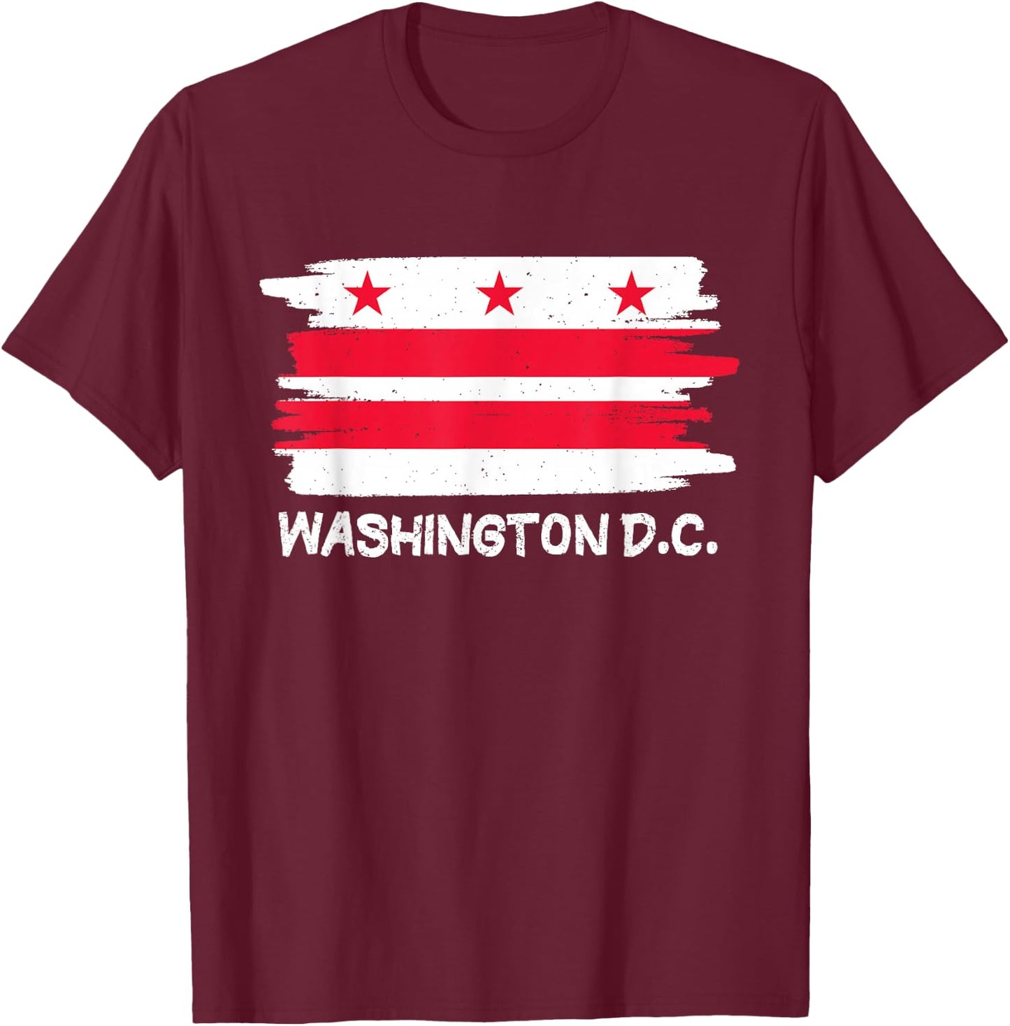 Cool Washington D.C. Flag T-Shirt - T-Shirt | Maroon