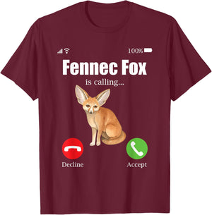 Fennec Fox Cute Fennic Foxes Fenec Animal Fox Lover T-Shirt - T-Shirt | Maroon