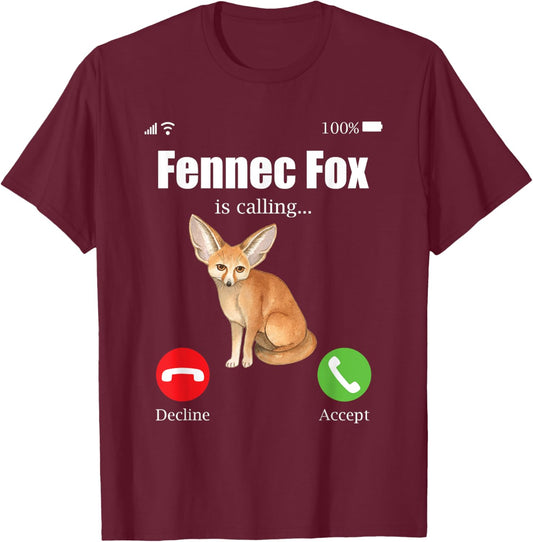 Fennec Fox Cute Fennic Foxes Fenec Animal Fox Lover T-Shirt - T-Shirt | Maroon