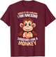 Monkeys Are Awesome Monkey Boys Girls Kids T-Shirt - T-Shirt | Maroon
