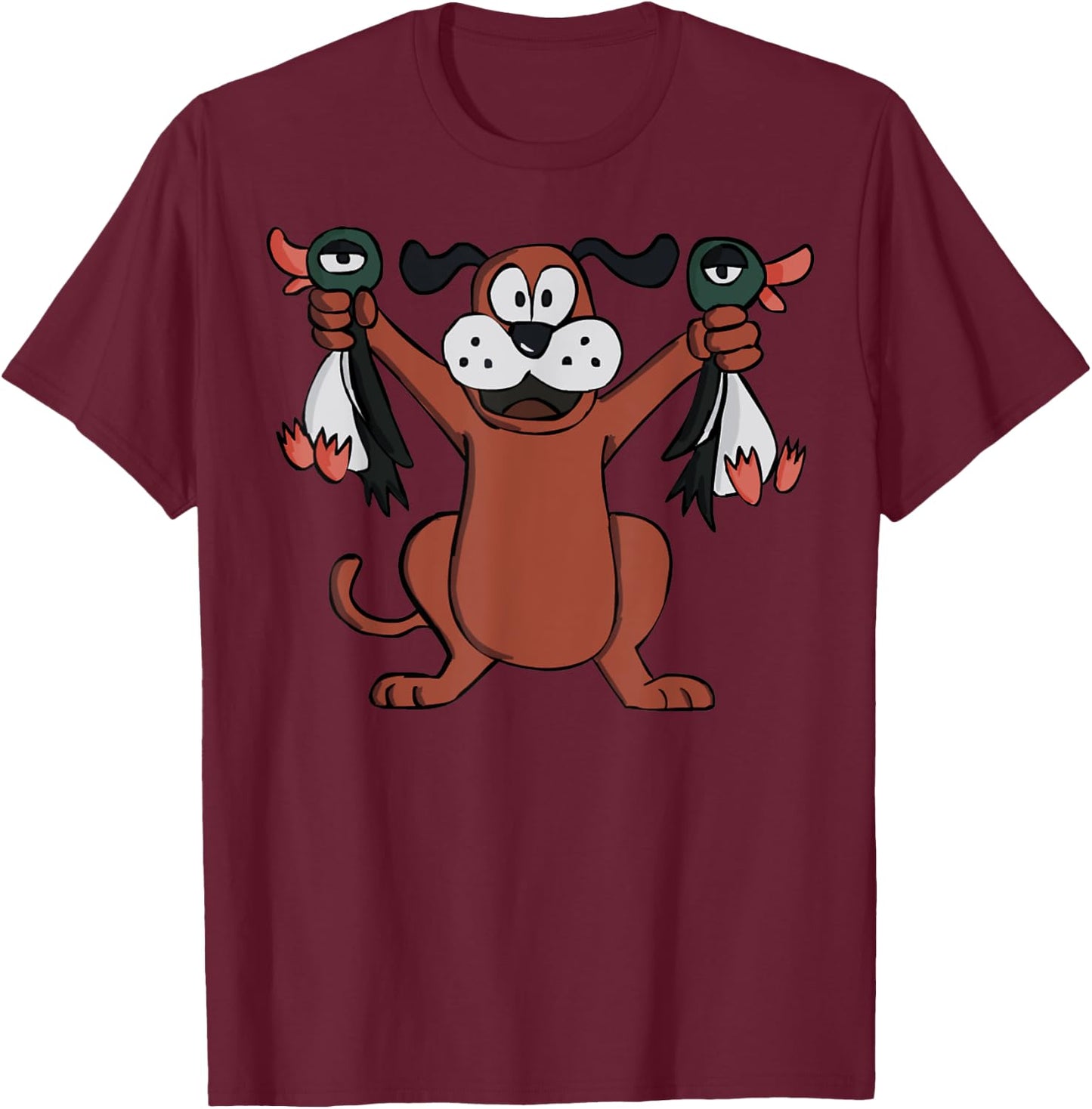 Classic Duck Hunting Video Game Designed Clothing for Gamer T-Shirt - T-Shirt | Maroon