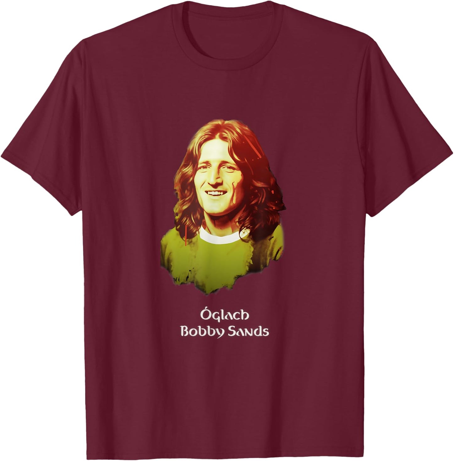Bobby Sands Irish Republican T-Shirt - T-Shirt | Maroon