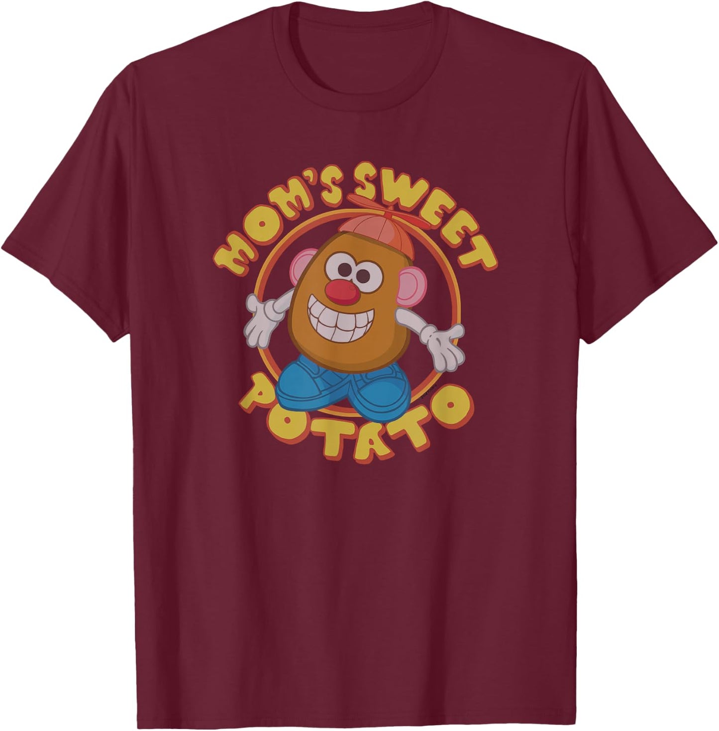 Mr. Potato Head Mom's Sweet Potato Cute Vintage Portrait T-Shirt - T-Shirt | Maroon