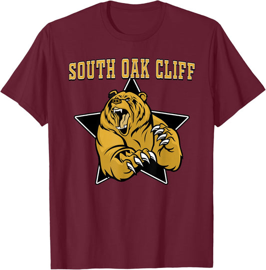 South Oak Cliff Bears High School Team Spirit T-Shirt - T-Shirt | Maroon