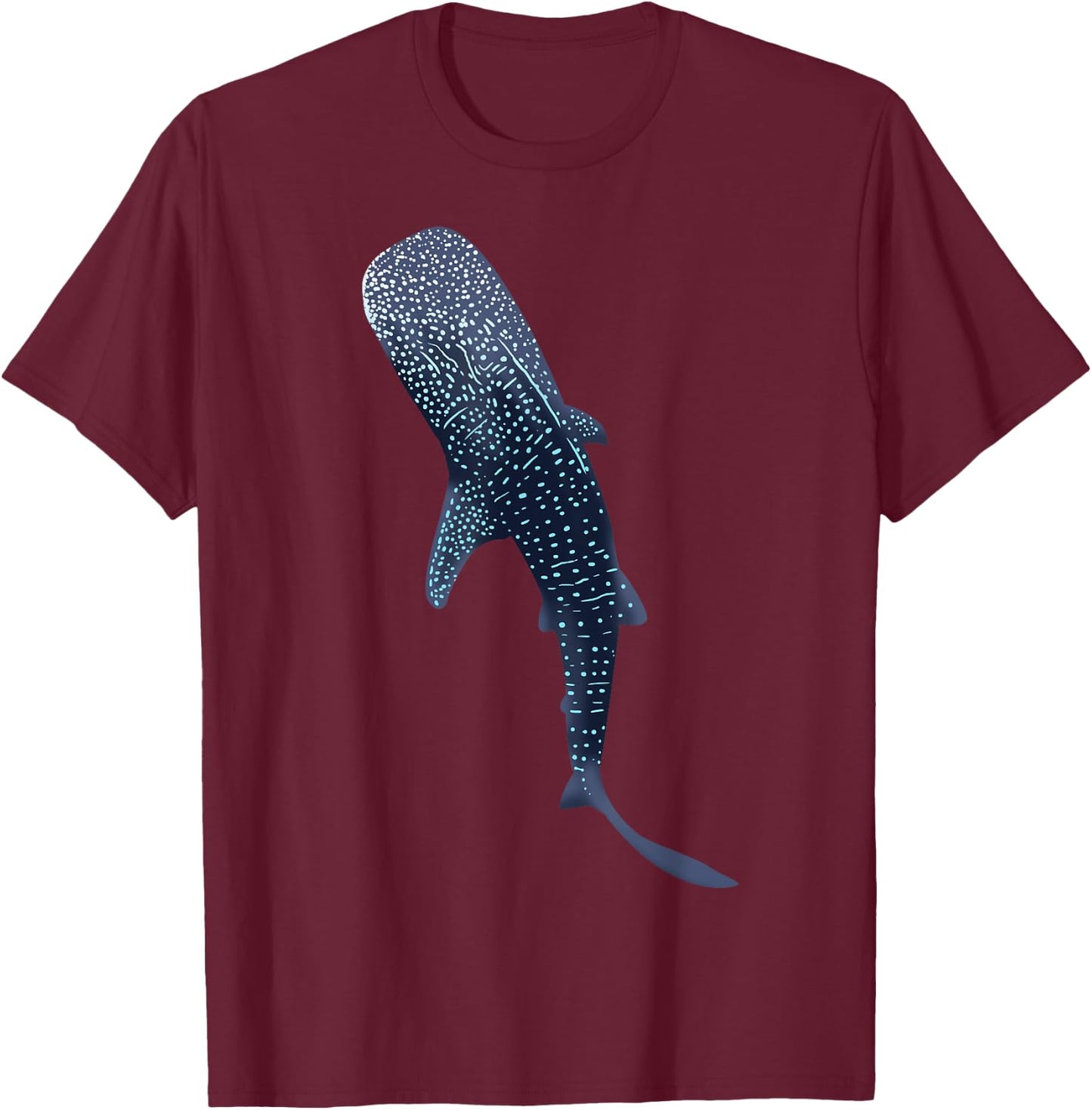Shark Whale Large Cool Fish Animal T-Shirt - T-Shirt | Maroon