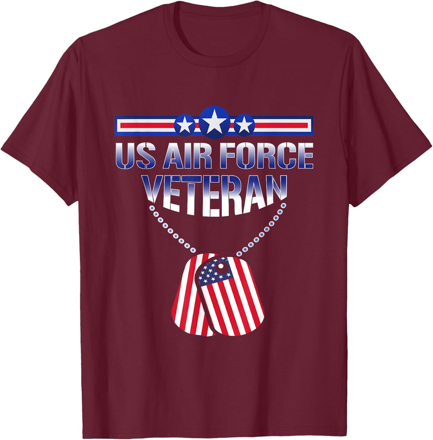 Vintage US Air Force Veteran - Vintage USAF Veteran T-Shirt - T-Shirt | Maroon