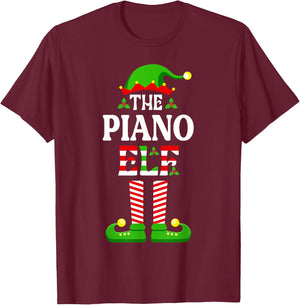 I'm The Piano Elf Shirt Funny Christmas Family Matching T-Shirt - T-Shirt | Maroon