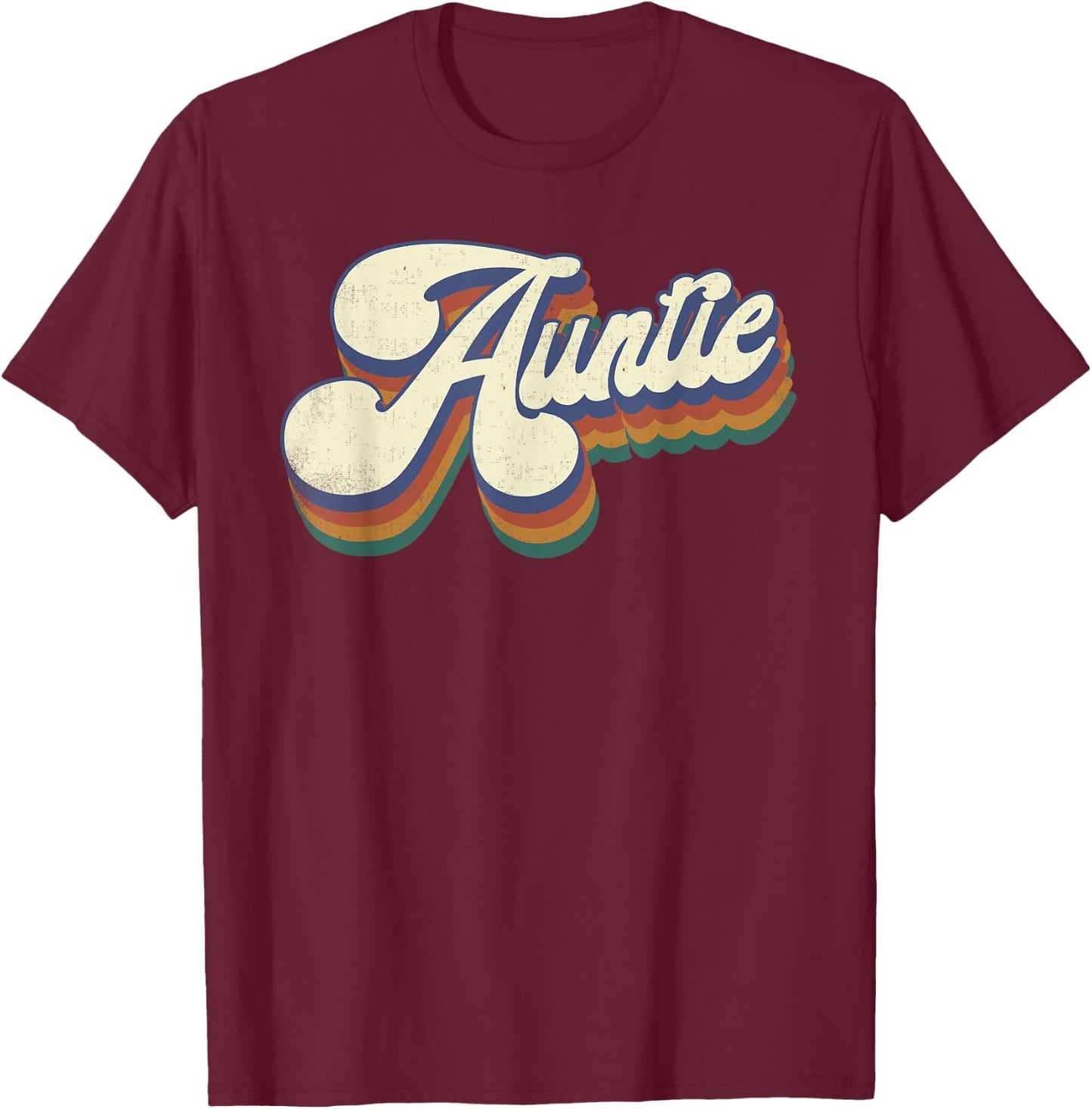Auntie Gifts Retro Vintage Mother's Day Aunt T-Shirt - T-Shirt | Maroon