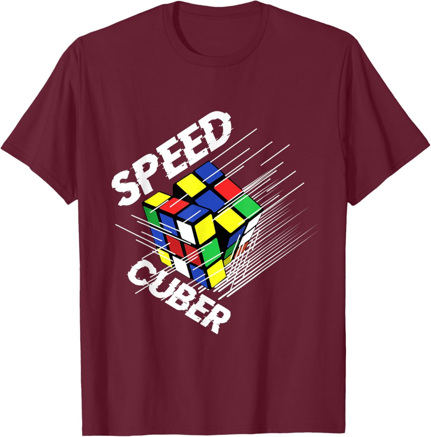Speed Cubing Puzzle Cubing Cuber Lover Kids Boys Girls Adult T-Shirt - T-Shirt | Maroon