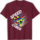 Speed Cubing Puzzle Cubing Cuber Lover Kids Boys Girls Adult T-Shirt - T-Shirt | Maroon
